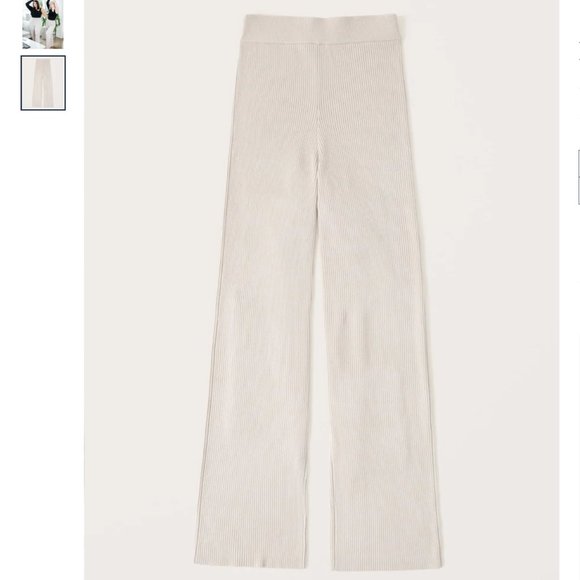 Abercrombie & Fitch Pants - 90s Straight-Leg Sweater Pants Cream Abercrombie & Fitch S NWT